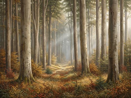 Lichtdurchfluteter Wald – Ein Fenster zur Ruhe von Max Steinwald