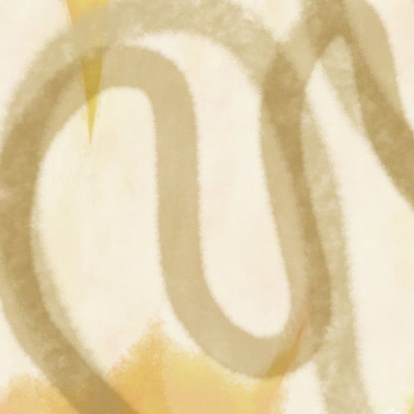 Soft abstract painting in beige and white by Dina Dankers
