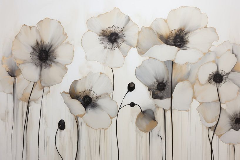 Flowers beige by Bert Nijholt
