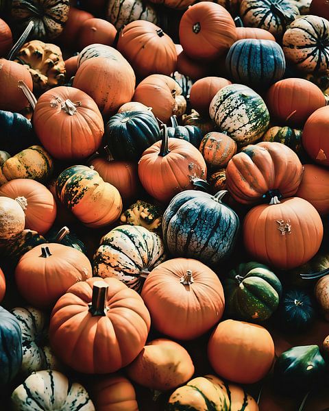 Des citrouilles sur le marché par fernlichtsicht