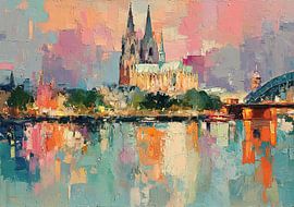 Köln am Rhein mit Dom Panorama von Niklas Maximilian