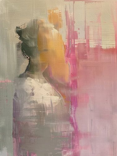 Modern abstract in pastelkleuren