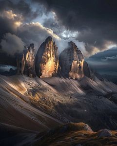 Berggipfel im Sonnenaufgang