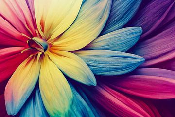 Fond pastel fleuri, illustration d'art sur Animaflora PicsStock