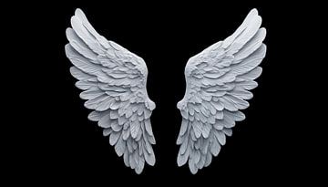 White angel wings portrait panorama by TheXclusive Art