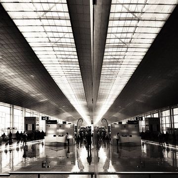 Reflecties op El Prat in Barcelona