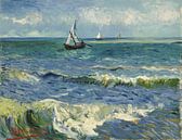 Vincent van Gogh. The Sea at Les Saintes-Maries-de-la-Mer by 1000 Schilderijen thumbnail