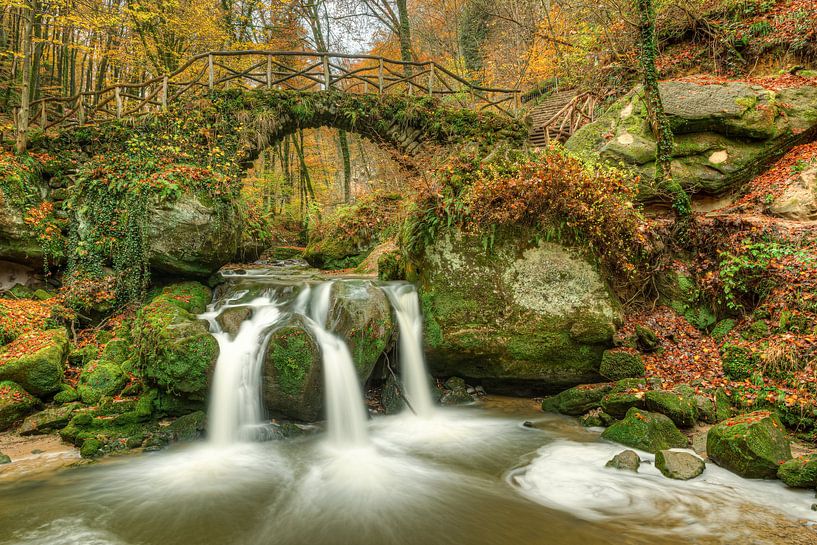 Schiessentümpel waterfall in Luxembourg by Michael Valjak