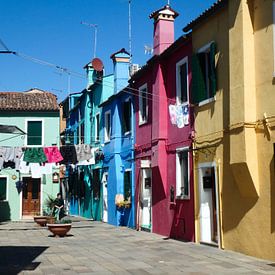 Pleintje in Burano van Robin van Tilborg