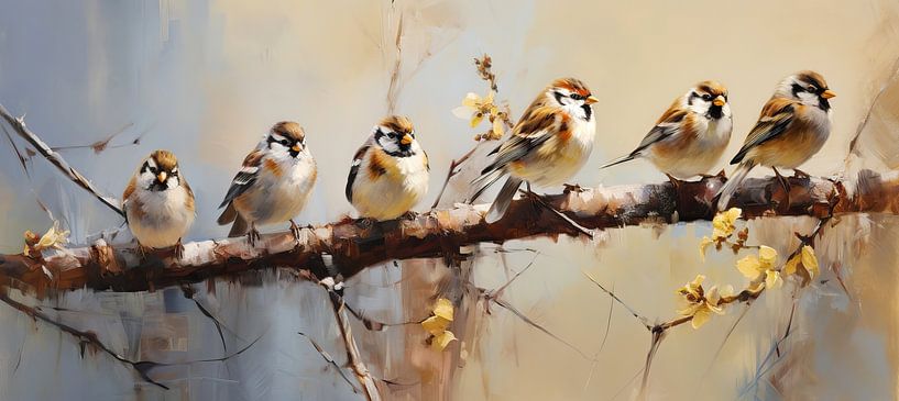 Spring tits by Eye catching paintings