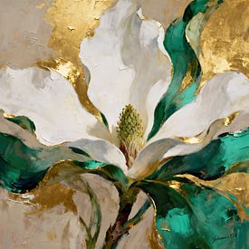Magnolia in Quiet Gold von Johannas Art Creations