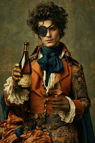 Wine Taster – A Powerful Portrait in Rust and Petrol