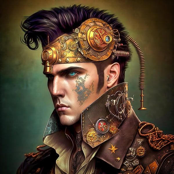 Steampunk Elvis by Digital Art Nederland