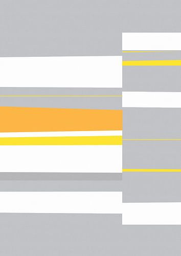 Mozaïek Single 4 | Geel, Grijs, Oranje Kleurvlakken