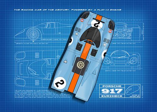 917 Daytona 1970 Blauwdruk