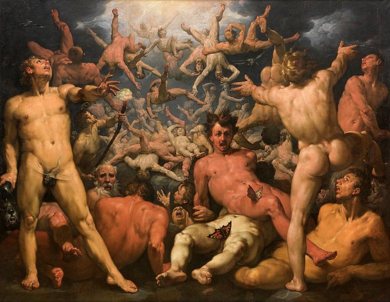 Sturz der Titanen, Cornelis Cornelisz. von Haarlem von Meisterhafte Meister