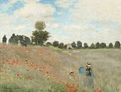 Das Mohnfeld in Argenteuil, Claude Monet von Meisterhafte Meister Miniaturansicht