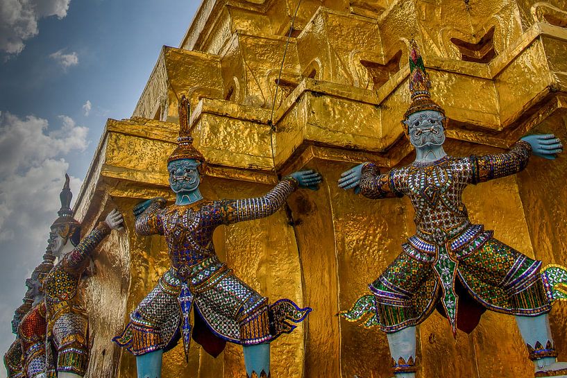 Beelden bij tempel Bangkok von Marilyn Bakker