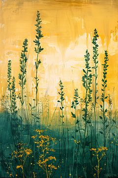 Feld in goldenem Licht von Color Square