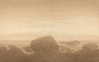 Moonrise on an Empty Shore, Caspar David Friedrich by Masterful Masters thumbnail