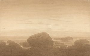 Moonrise on an Empty Shore, Caspar David Friedrich