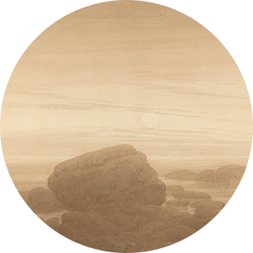 Moonrise on an Empty Shore, Caspar David Friedrich