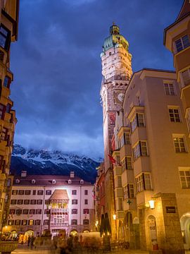 Innsbruck - Blick auf die Altstadt bei Nacht