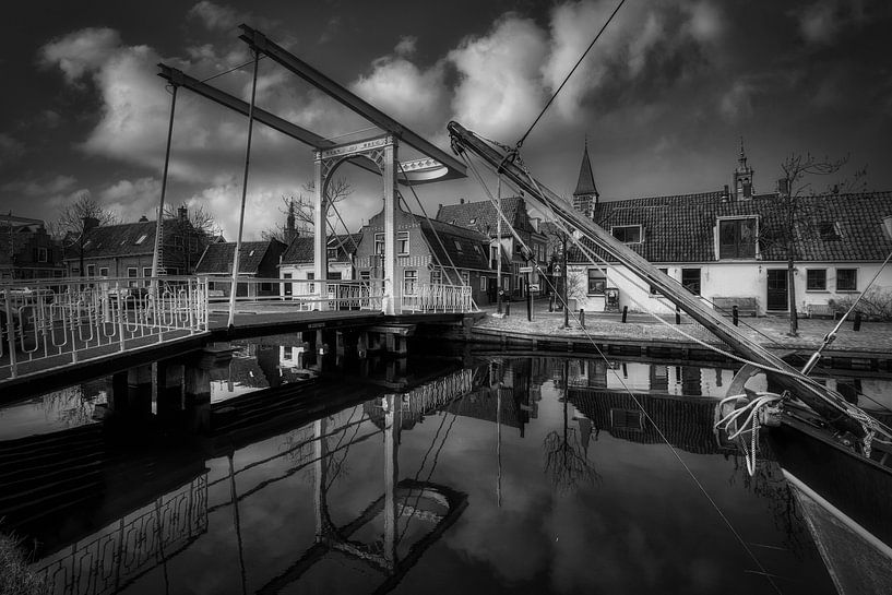 Baanbrug - Edam (NL) z/w1 van Mart Houtman