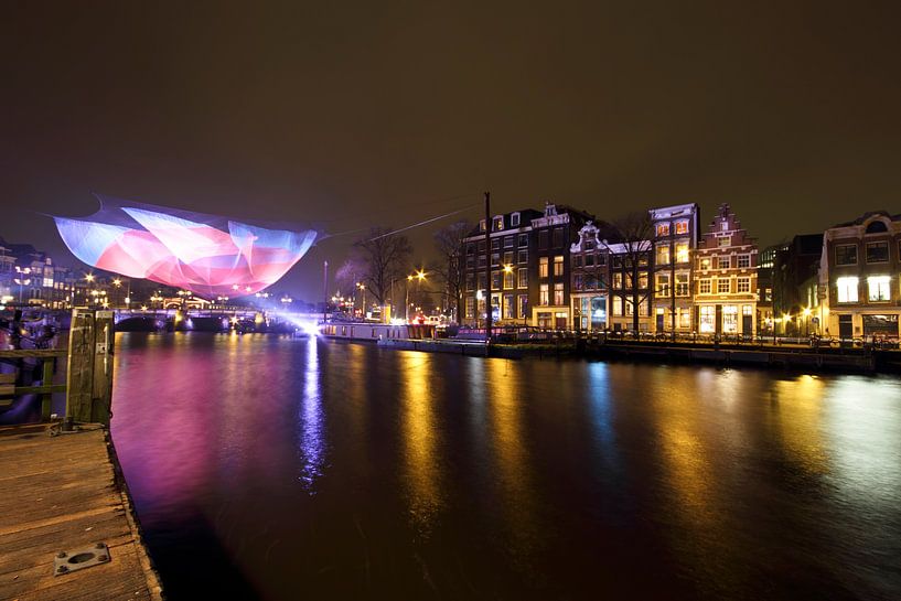 Amsterdam light festival in Nederland bij nacht van Eye on You