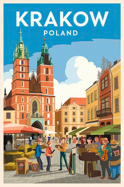 Krakau, Polen von Poster Art Shop
