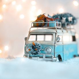 VW busje in kerst van Kristof Ven