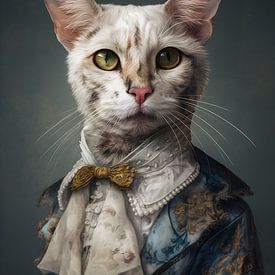 Portret van kat uit 19th Century van But First Framing