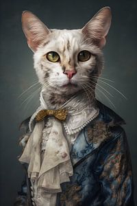 Portrait einer Katze aus dem 19. Jahrhundert von But First Framing