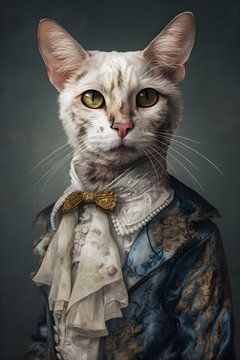 Portret van kat uit 19th Century van But First Framing