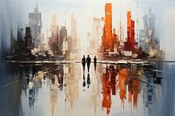 abstract schilderij met mensen in de stad van Animaflora PicsStock thumbnail