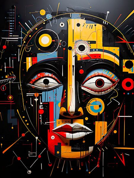 Gemälde von Basquiat von PixelPrestige