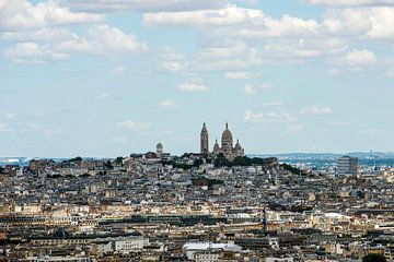 Parijs, uitzicht op de Sacré-Cœur van Blond Beeld