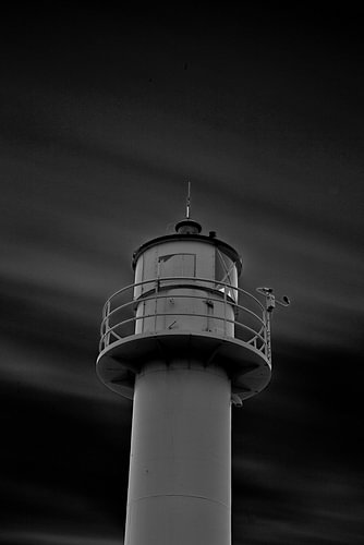 the Nieuwpoort lighthouse along the Belgian coast, Belgium