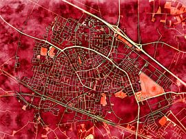 Carte de Zevenaar avec le style 'Amber Autumn' sur Maporia