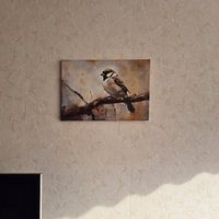 Photo de nos clients: Moineau par Art Merveilleux, sur toile