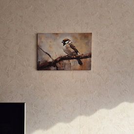 Customer photo: Sparrow by Wonderful Art, on canvas