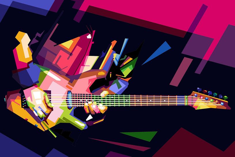 Gitaar Beste Popart WPAP van Rizky Dwi Aprianda