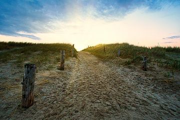 Op het Oostzeestrand met duinen van Martin Köbsch