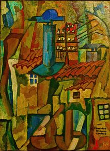 Windmühlen Telegraf Draht (1915) von Amadeo de Souza-Cardoso