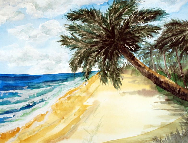 Plage de palmiers par Sebastian Grafmann