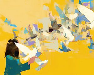 Taubenfrau | Sunlit Dove Woman