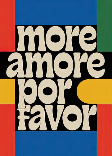 More Amore Por Favor: kleurrijke geometrische afbeelding