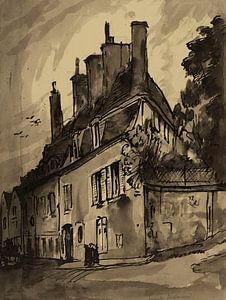 Emile Bernard - Eine Dorfstraße