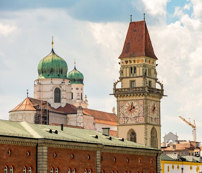 Passau Cathedral and City Hall by ManfredFotos