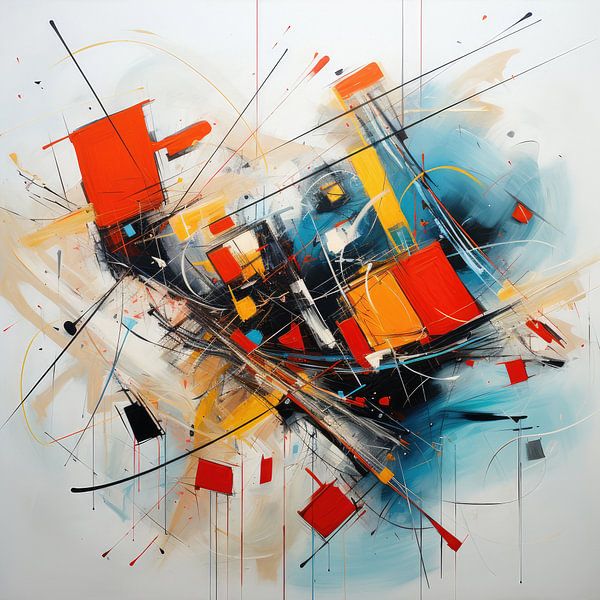 Abstract background of colours and shapes by Art Bizarre
